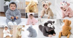 Thesparkshop.in: Product/Bear Design Long Sleeve Baby Jumpsuit